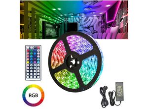 0726505115956 - 2M led Streifen Lichtband Beleuchtung led Strip Lichterkette rgb led Stripe Band Strip Farbwechsel 30LEDs IP20 mit 44 Tasten Fernbedienung - Tolletour