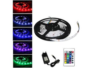 0726505116014 - 2M led Streifen Lichtband Beleuchtung led Strip Lichterkette rgb led Stripe Band Strip Farbwechsel 30LEDs IP20 mit 24 Tasten Fernbedienung - Tolletour