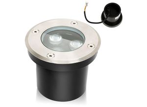 0726505386462 - Swanew - 2x 3W Bodenleuchte IP67 led Leuchte Bodeneinbaustrahler Bodenstrahler Boden