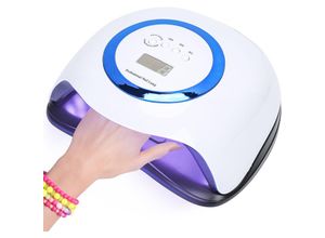 0726505391855 - 168W led uv Nageltrockner Lichthärtungsgerät Maniküre Gel Dryer mit 4 Timer 42 Lichter Weiß Nagellamper mit Sensor Nagellacktrockner - weiß - Vingo