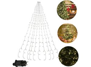 0726505423143 - Vingo - led Lichterkette 280 LEDs Weihnachtsbaumbeleuchtung 28m Baum Beleuchtung Kegel - Weiß