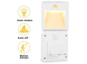 0726505588613 - Tolletour - 2er-Set led Nachtlicht mit Bewegungsmelder Dämmerungssensor energiesparend Steckdosenlicht Warmweiß Schlafzimmer Kinderzimmer Flur Treppe