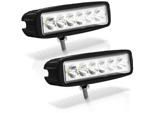 0726505596267 - TolleTour 2 x 18W LED de travail 12V 24V offroad projecteur pour tracteur excavatrice Projecteurs IP67