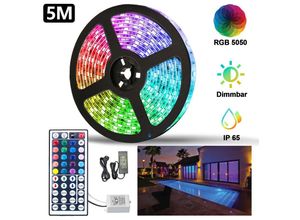 0726505613032 - 5M led Streifen set  rgb led Stripe 5050 smd led Strip 30 LEDs led Band Nicht wasserdicht(IP20) mit 44 Tasten Fernbedienung - rgb - Hengda