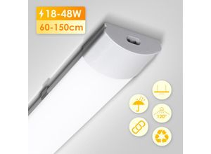 0726505628234 - Led Feuchtraumleuchte Deckenleuchten IP65 Neutralweiß Keller Garage Lampe Keller 60 cm - Weiß - Hengda