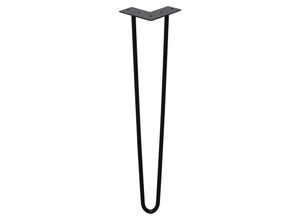 0726505721768 - 4x Hairpin Legs Möbelfüße Tischläufer schwarz Hairpin Legs 2 Bügel für Esstisch 40cm - schwarz - Vingo