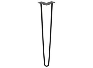 0726505721775 - 4x Hairpin Legs Möbelbeine Tischläufer schwarz Hairpin Legs 2 Bügel für Esstisch 45cm - schwarz - Vingo