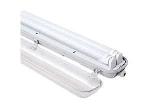 0726505722048 - Led Feuchtraumleuchte 120cm 18W - Neutralweiß 4000K-4500K - Doppelschlauch - Neutrales Weiß - Vingo