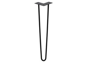 0726505724851 - 4x Hairpin Legs Möbelfüße Tischläufer schwarz Hairpin Legs 2 Bügel für Esstisch 40cm - schwarz - Vingo