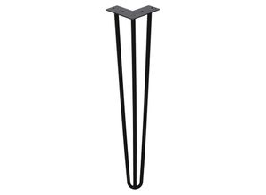 0726505724929 - 4x Hairpin Legs Möbelbeine Tischläufer schwarz Hairpin Legs 3 Bügel für Esstisch 35cm - schwarz - Vingo