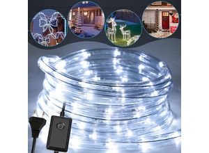 0726505730944 - Led Lichterschlauch Lichterschläuche Lichterkette Lichtschlauch Partylicht Party Garten Weiß-50m - Weiß - Vingo