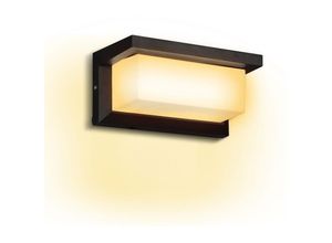 0726505735079 - Applique Murale led 18W capteur led IP65 éclairage extérieur avec détecteur de mouvement patios jardins blanc chaud - Swanew