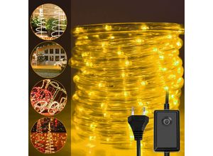 0726505945843 - Led Lichterschlauch Lichterschläuche Lichterkette Lichtschlauch Partylicht Party Garten Warmweiß-10m - Warmweiß - Tolletour