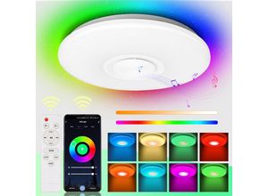 0726506002422 - 36W led Deckenleuchte Fernbedienung Sternenhimmel Deckenlampe Bluetooth Musik - Hengda