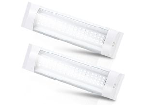 0726506039701 - Hengda - 2X led Dach Lampe Innenraum Beleuchtung Auto Leuchte Leselampe Kofferraumbeleuchtung 12V dc Weiß - Kaltweiß