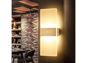 0726506042664 - Hengda - led Wandleuchte Innen Außen Wandleuchten Modern Wandlampe Wandbeleuchtung Treppenhaus Flur Warmweiß 6W - Weiß