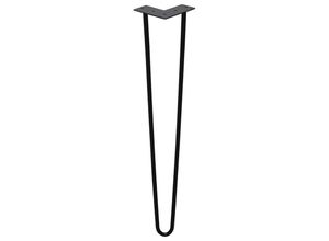 0726506042961 - Hengda 4x Hairpin Legs Möbelbeine Tischläufer schwarz Hairpin Legs 2 Bügel für Esstisch 45cm - schwarz