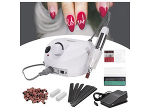 0726506048543 - (Deactive) Elektrische Nagelfräser Maniküre Pediküre Fräser Feile Set Nailart Profi Fräser Schleifsteine Diamantschleifer Nagelfeile Fußpflegegerät