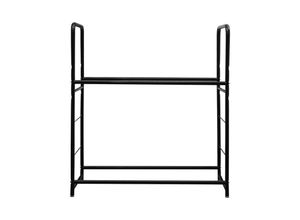 0726506259239 - Wolketon - Reifenregal Reifenständer Stahlkonstruktion in Zwei Schichten 107x46x117cm für 8 Reifen Werkstattregal Garagenregal Lagerregale Felgenbaum