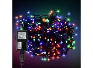 0726506260013 - 30M 300 led Lichterkette für Weihnachtsbaum bunte dunkelgrün Kupferdraht mit 8 Programmen LEDs für innen und außen IP44 - Swanew