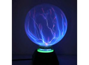 0727380738308 - Goeco - Plasma Ball Lampe Magisches Licht Plasma Licht 5 Zoll Globus statisch blau Licht Berührung