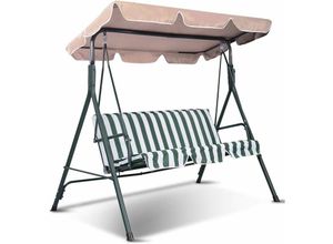 0728370751604 - Sonnendach Ersatzdach Dachbezug Dachplane Schaukel Dachbezug fuer Gartenschaukel Hollywoodschaukel Universal168 x 114 cm Beige - Goplus