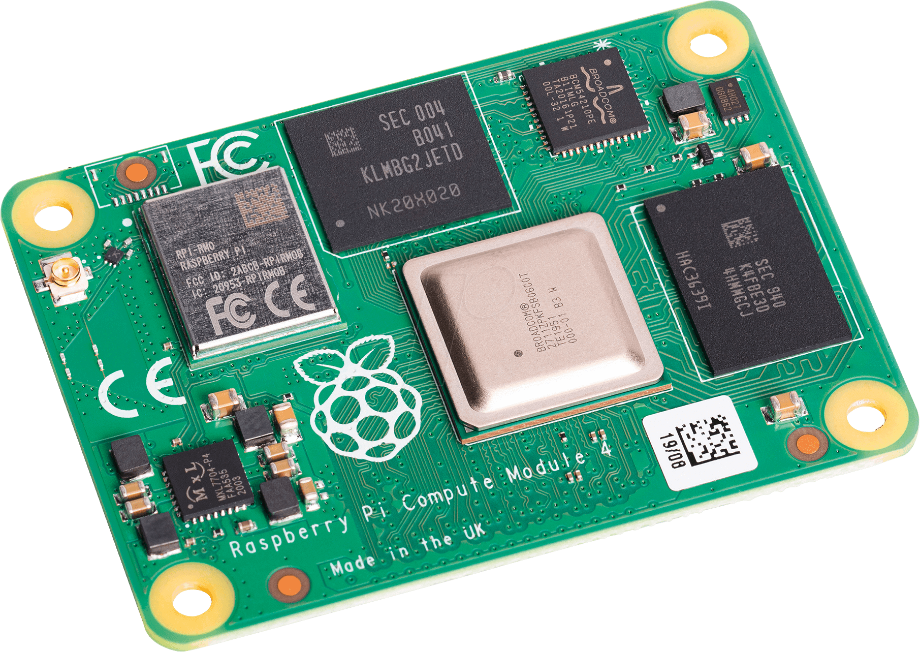 0728886755325 - Raspberry Pi® Compute Modul 4 CM4102032 (2 GB RAM   32 GB eMMC   Wifi) 4 x 15 GHz