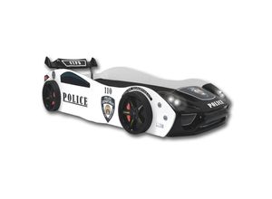 0729389814939 - Autobett Police Spielbett für Kinder 90x200 inkl Lattenrost