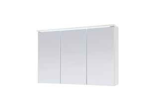 0729389816087 - Badmöbel Spiegelschrank DUO 100 mit LED Beleuchtung Weiß