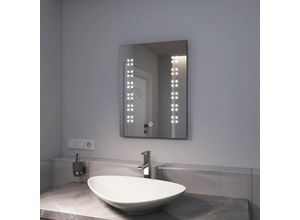 0729808431013 - Emke - led Badspiegel mit Beleuchtung 45x60cm Badezimmerspiegel mit Touchschalter Wandspiegel mit Beleuchtung 6000K Kaltweiß Lichtspiegel IP44