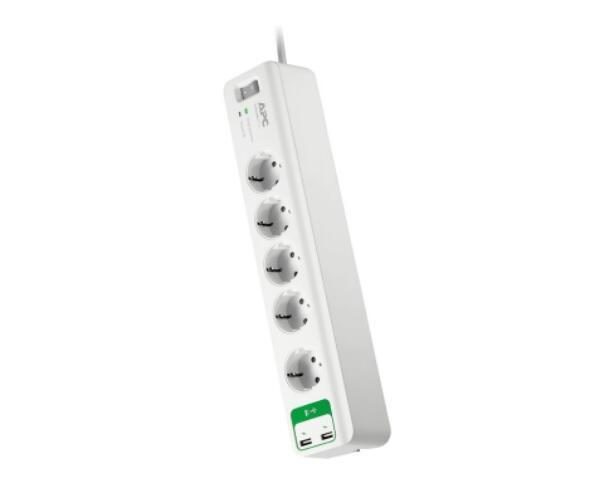 0731304313748 - by Schneider Electric PM5U-GR Überspannungsschutz-Steckdosenleiste 5fach Weiß Eurostecker 1 St