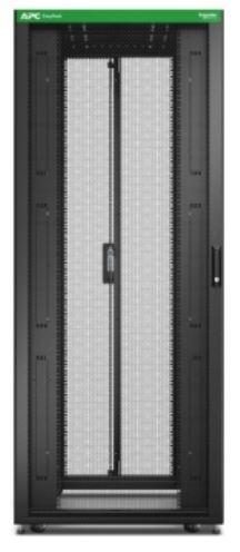 0731304433286 - 0 Easy Rack 800mm 42HE 1200mm mit Dach Rollen Füßen und 4 Halterungen ohne Seitenteile Boden schwarz (ER8220)