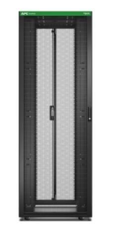 0731304433323 - Easy Rack 800mm 48HE 1000mm mit Dach Rollen Füßen und 4 Halterungen ohne Seitenteile Boden schwarz