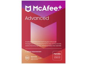 0731944748139 - McAfee Advanced - Family Jahreslizenz 1 Lizenz Windows Mac Android iOS Antivirus