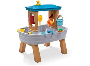 0733538420698 - Rain Showers Splash Tub Wasserspieltisch Großer Wassertisch mit 13-teiligem Zubehörset Garten Wasser Spieltisch für Kinder in Grau & Braun - Grau