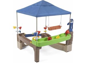 0733538421497 - - Pump & Splash Shady Oasis Spielhaus mit Wasser Spielzeug Kunststoff Patio für Kinder mit Wasserpumpe Wasserspieltisch & Zubehör Geeignet für