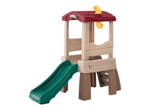 0733538776993 - Lookout Treehouse Spielturm mit Rutsche Kunststoff Stelzenhaus   Kletterturm für Kinder - Braun - Step2