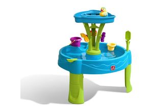 0733538897490 - Summer Showers Splash Wasserspieltisch Kleiner Wassertisch mit 8-teiligem Zubehörset Garten Wasser Spieltisch für Kinder in Blau - Blau - Step2