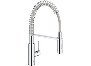 0734077018001 - Quickfix Semi-Pro Küchenmischer mit Feder und 2-Strahl-Handbrause Chrom (MM300306010000) - Grohe