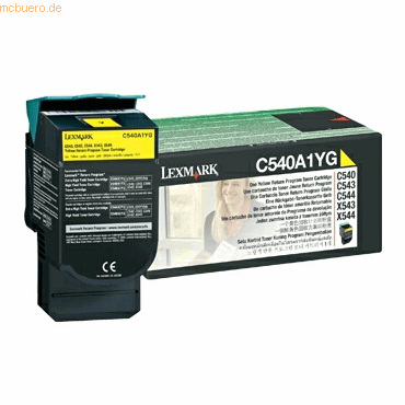 0734646083447 - X548de dte Original Toner gelb 1000 Seiten (C540A1YG) für C540n C543dn C544dn dtn dw n C546dtn X543dn X544dn dtn n dw 0734646083447 - X548de dte Original Toner gelb 1000 Seiten (C540A1YG) für C540n C543dn C544dn dtn dw n C546dtn X543dn X544dn dtn n dw