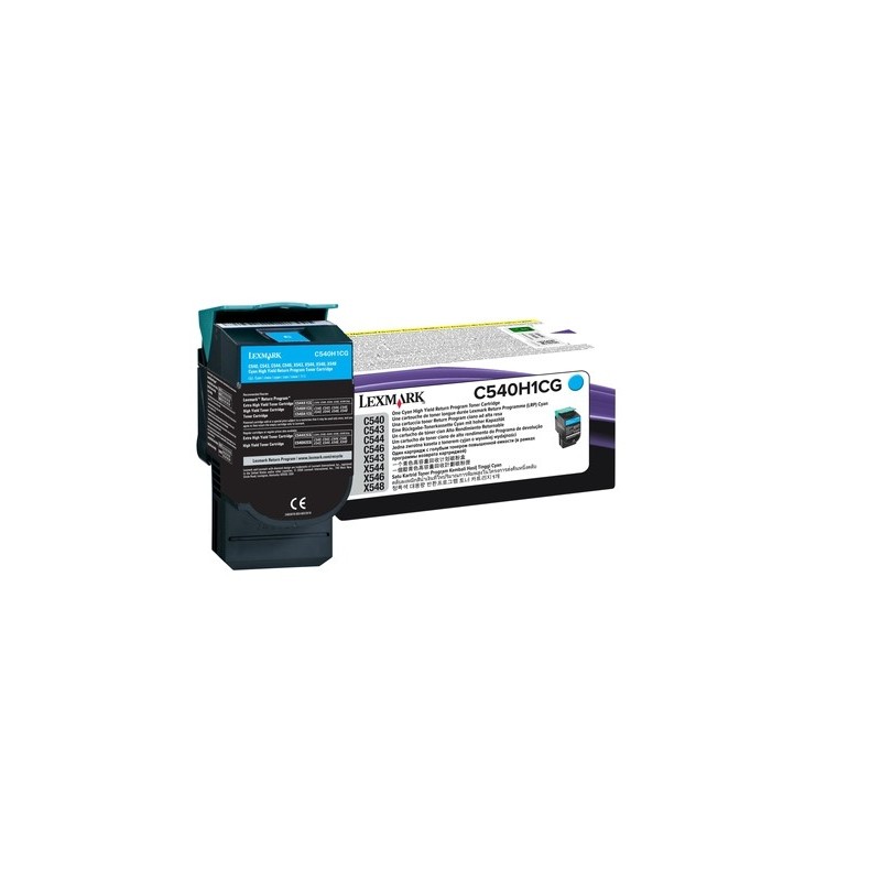 0734646083461 - X546dtn X548de dte Original Toner cyan 2000 Seiten (C540H1CG) für C540n C543dn C544dn dtn dw n C546dtn X543dn X544dn dtn n dw