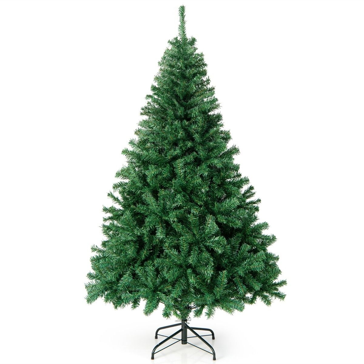 0736542230741 - Costway 180 cm künstlicher Weihnachtsbaum Weihnachtsbaum mit 1000 Tannennadeln aus PVC grün