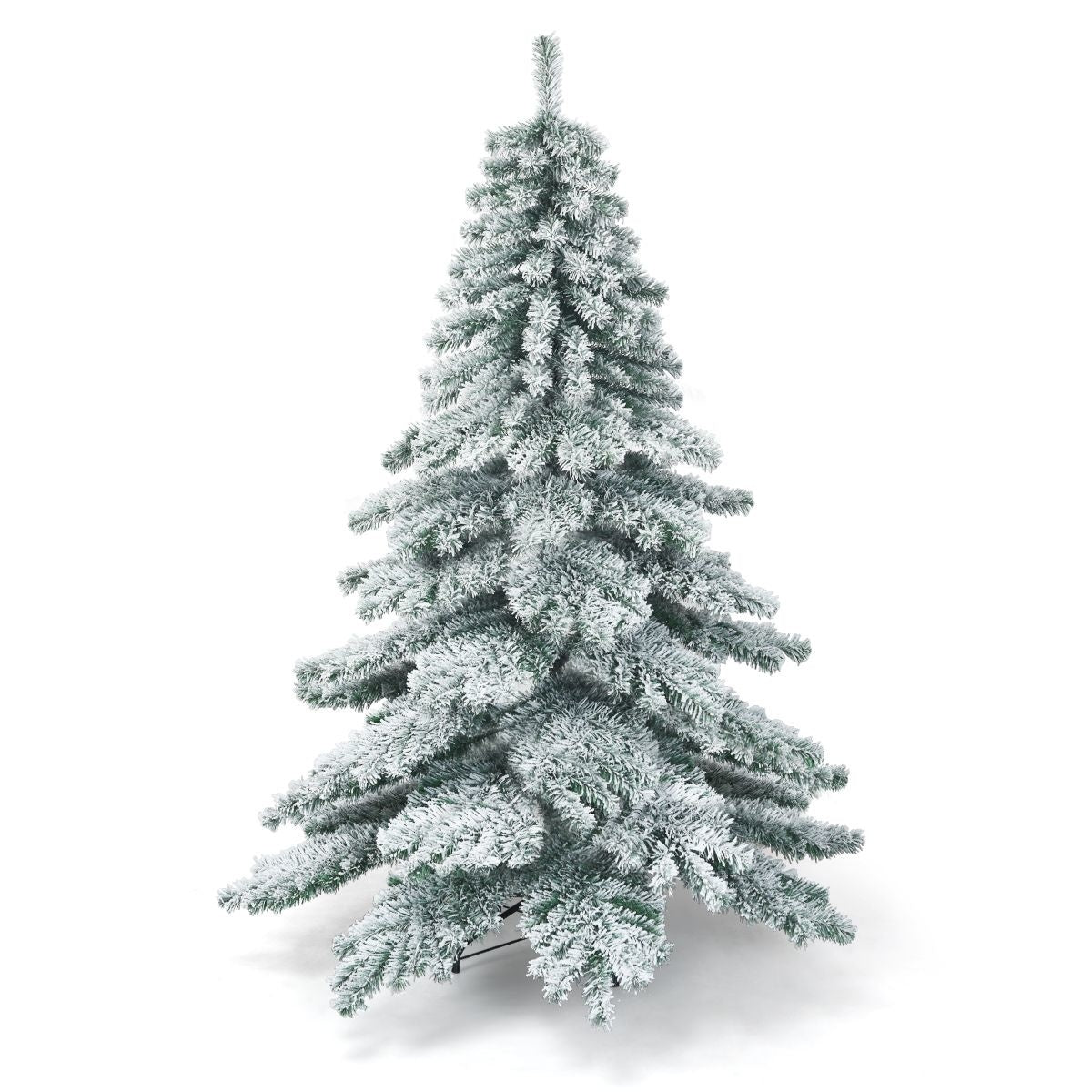 0736542231052 - - Weihnachtsbaum - Mit Schneeflocken - Grün + Weiß - 180 cm