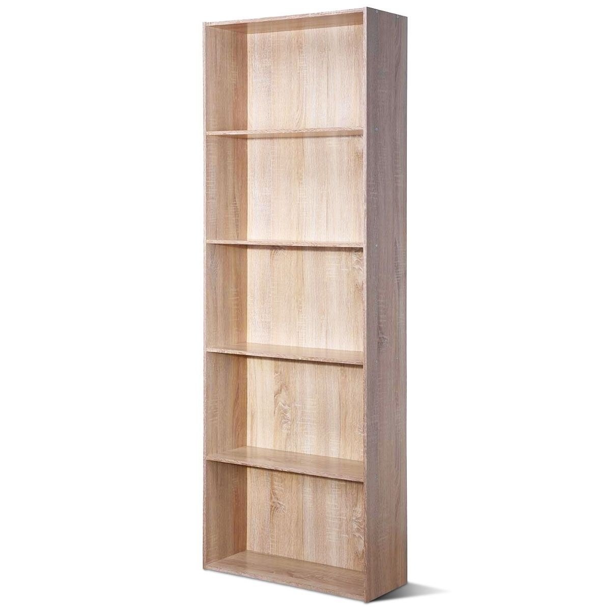 0736542256260 - Bücherregal - 5-Schicht - MDF - 59 x 24 x 170 - Eiche