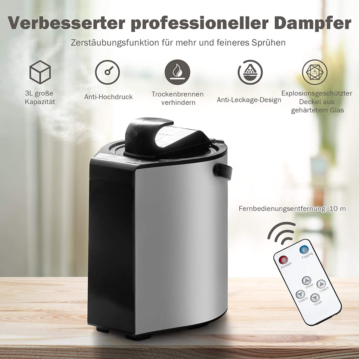 0736542259940 - Dampfsauna 3 L klappbare persönliche therapeutische Sauna 78 x 87 x 101 cm grau