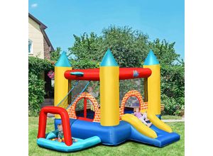 0736542299878 - Aufblasbare Hüpfburg mit Rutsche 3 Verschiedene Optionen Springburg aus hochwertigem Oxford-Material mit PVC-Beschichtung Hüpfschloss für Kinder