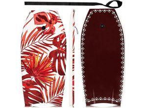 0736542323382 - Costway Bodyboard Schwimmbrett leicht Surfbrett 93 x 47 x 55 cm rot