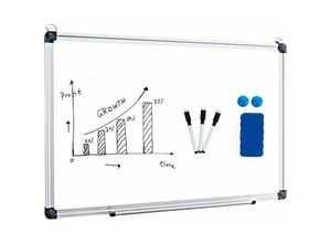 0736542325812 - Whiteboard Magnettafel Schreibttafel Pinnwand Wandtafel Board Memoboard mit Alurahmen 70x50cm