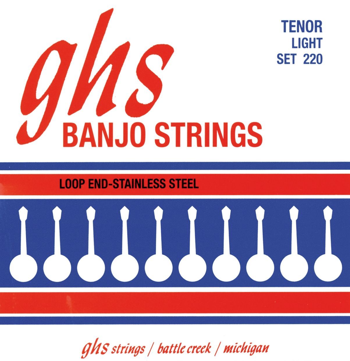 0737681007812 - GHS Banjo-Saiten Set 220 für Tenor-Banjo 0105-028