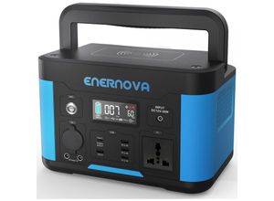 0737706696816 - Enernova - 500W Tragbares Powerstation 515 Wh Solargenerator Stromversorgung mit 2 AC-Ausgängen LED-Leuchten für cpap Outdoor-Abenteuer